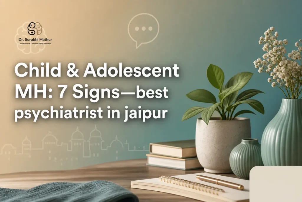 Calming cover illustrating child mental health guidance from the best psychiatrist in jaipur