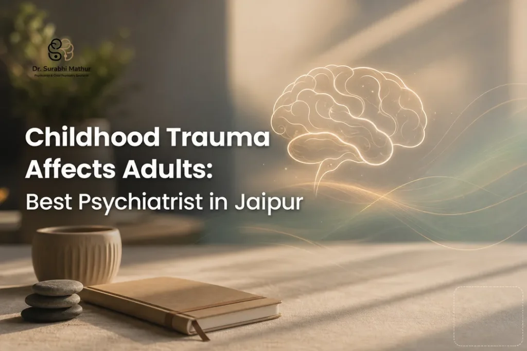 Calming wellness cover about childhood trauma with the best psychiatrist in jaipur